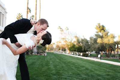 Wedding day kissing picture. 