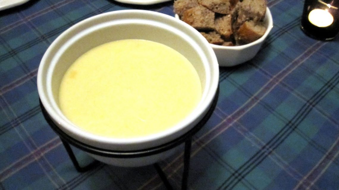 Cheese fondue bowl. 