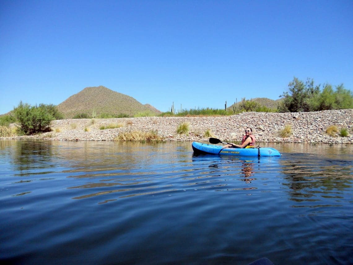 Views of the Salt River in Arizona. 