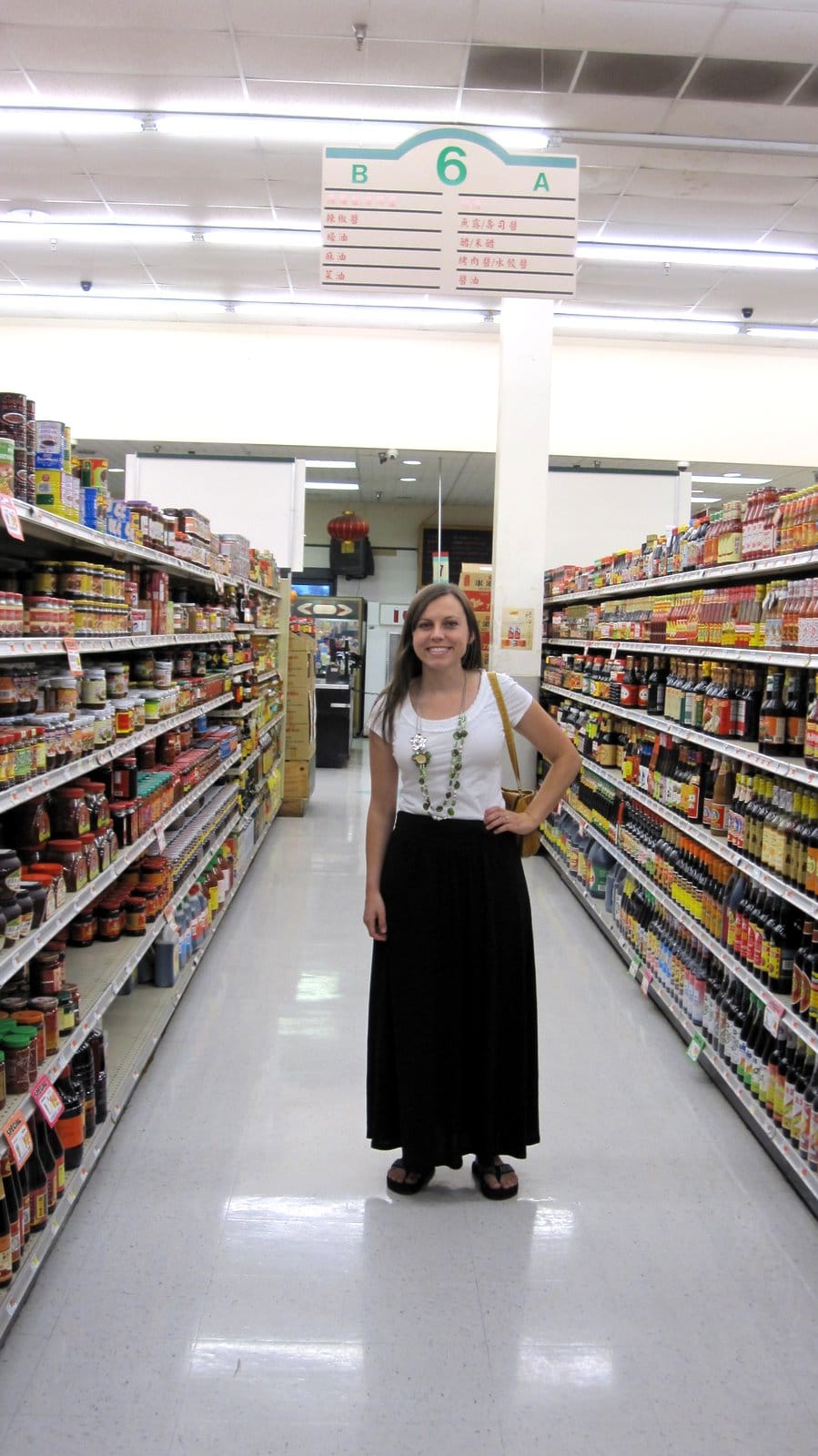 Grocery store shopping at the Asian market. 