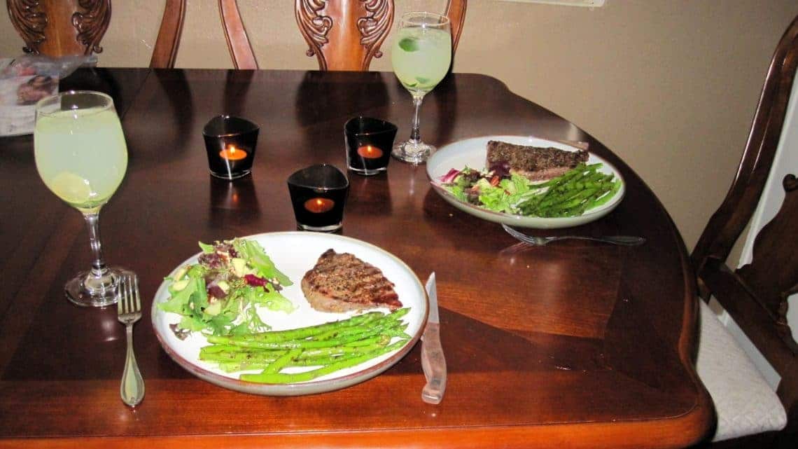 Candlelit Steak Dinner