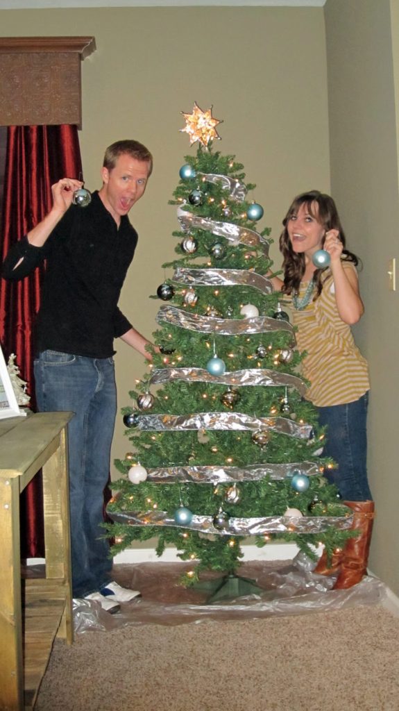 Decorating your first Christmas Tree together date