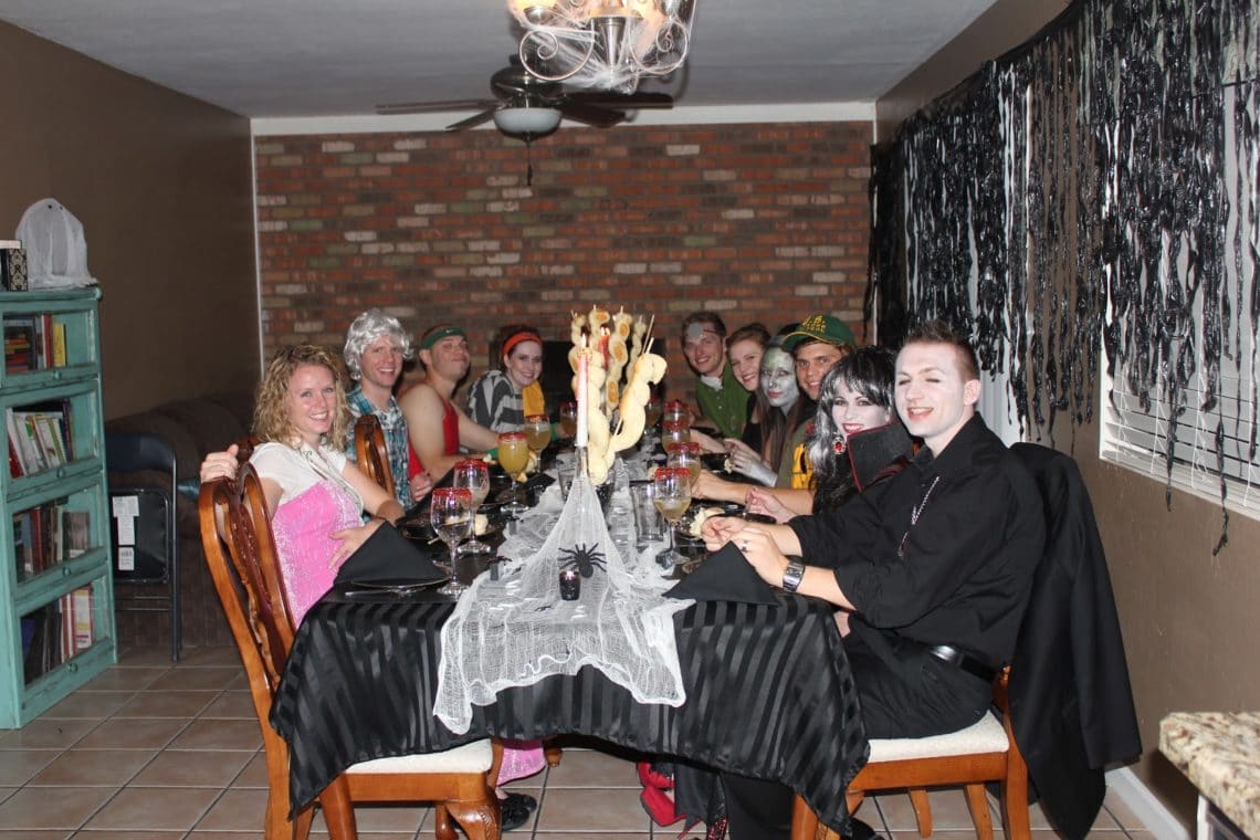 Halloween dinner party. 