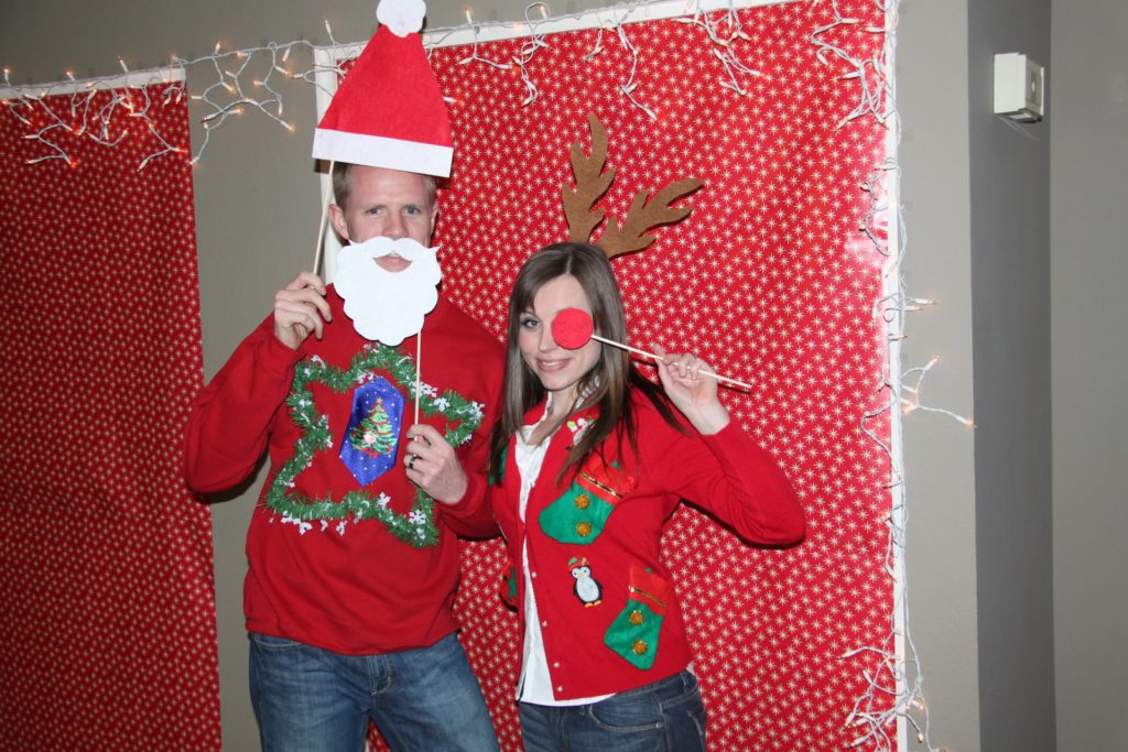 Ugly Sweater Party photo booth