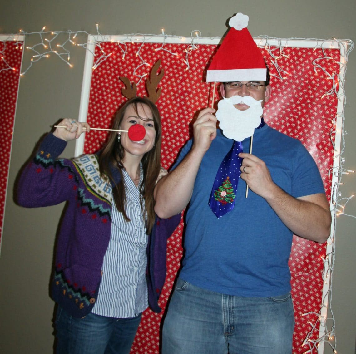 Ugly sweater party photo booth. 