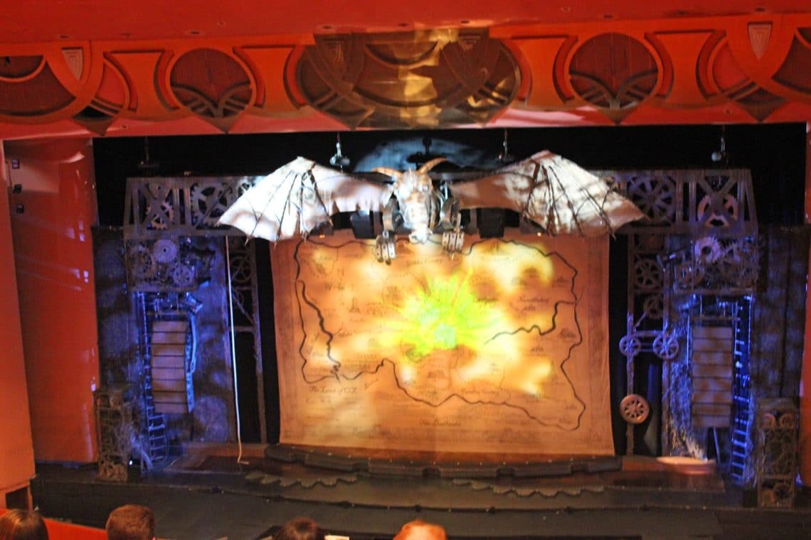 Wicked musical stage. 