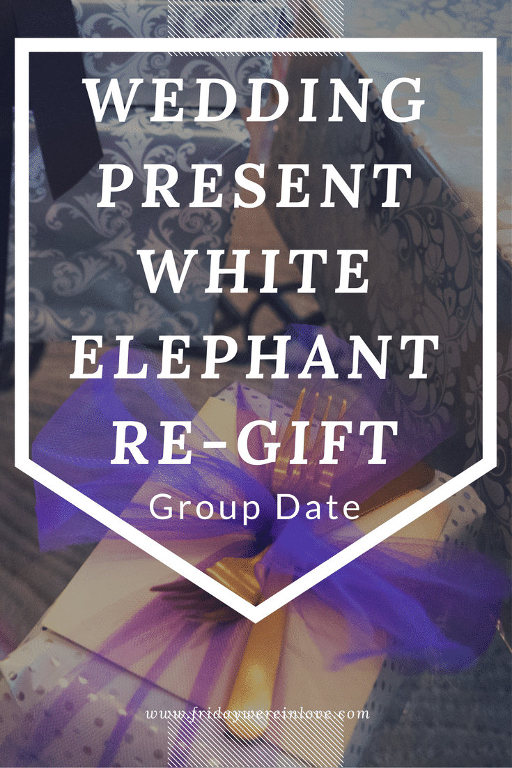 Such a fun group date idea! Dig up that awkward present you received as a wedding gift or head to a thrift store to re-purchase something similar and have a white elephant party with a bunch of other couples.