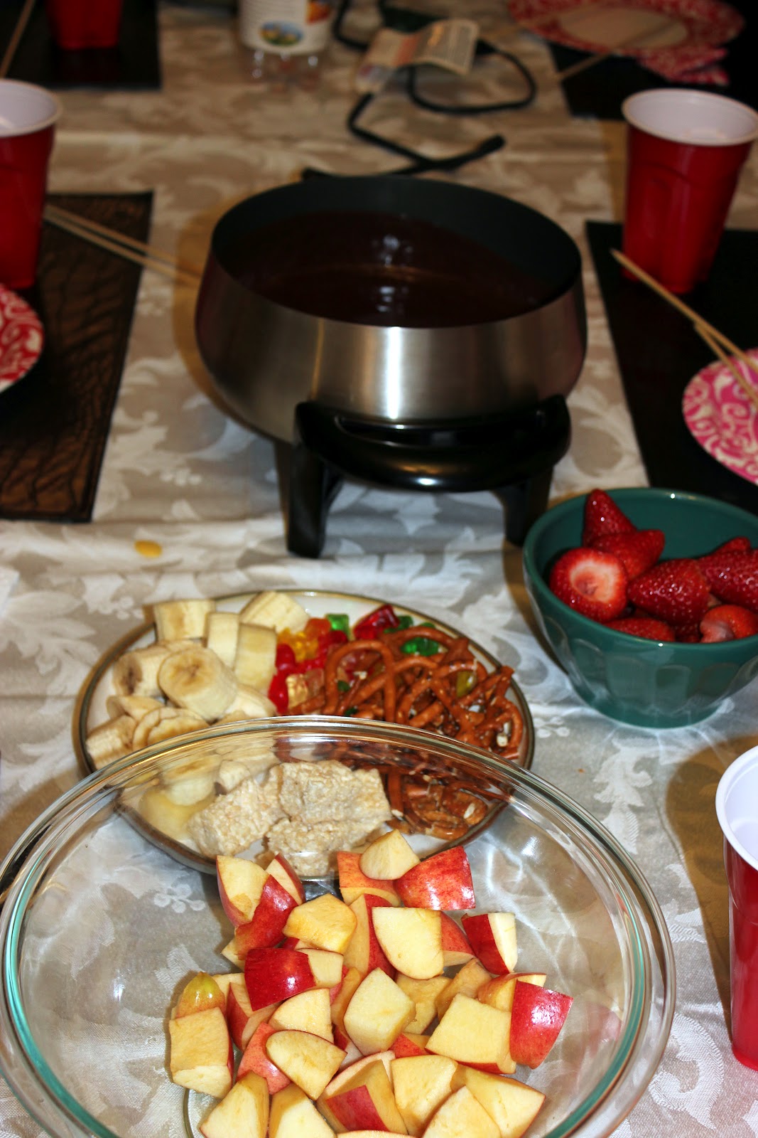 Group date fondue party. 