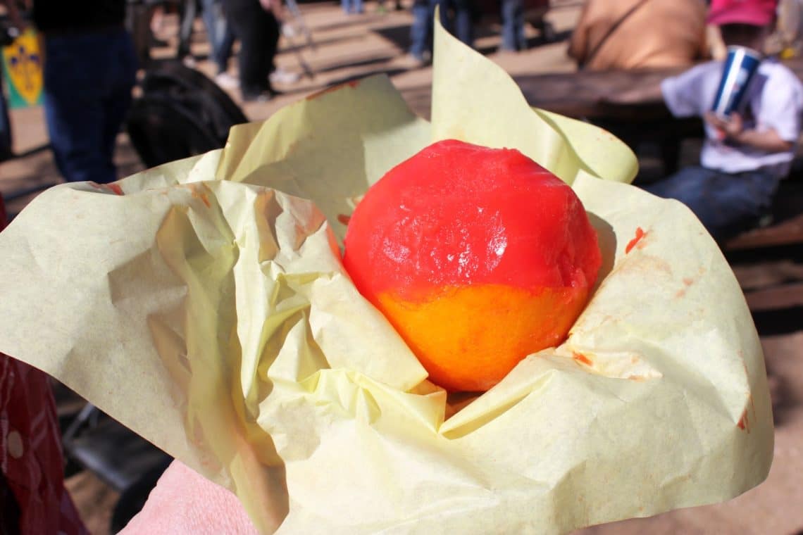 Arizona Renaissance Festival frozen great in a napkin. 