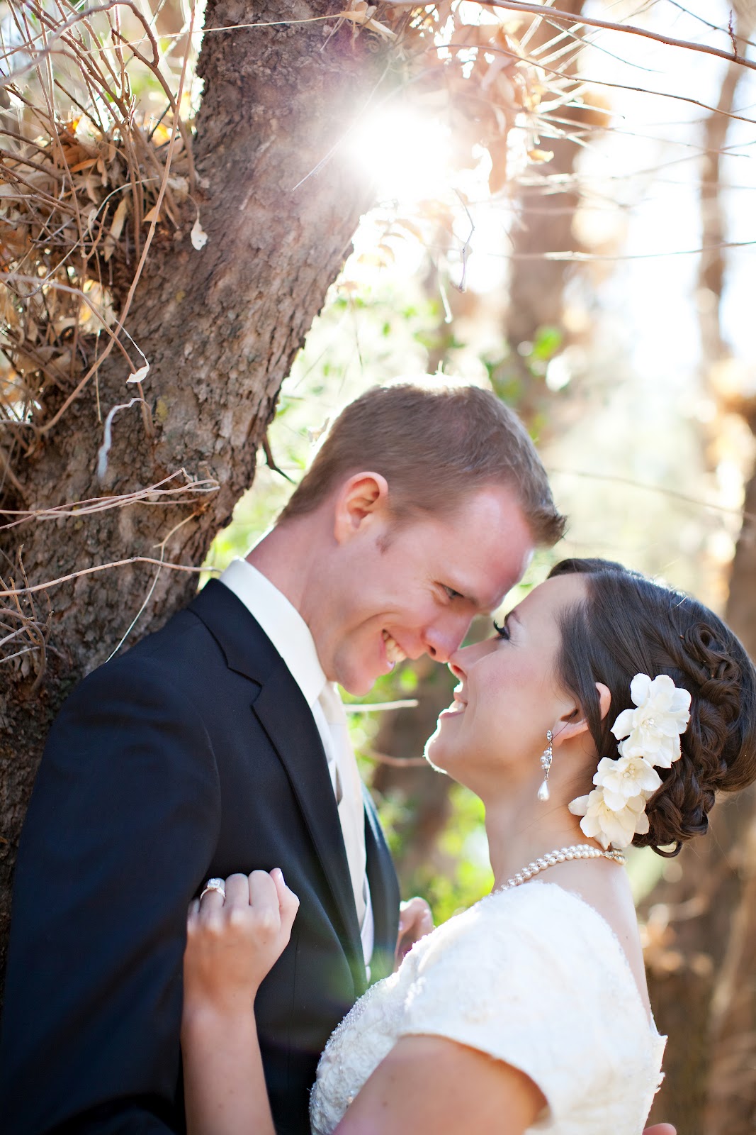 Couple on their wedding day. 