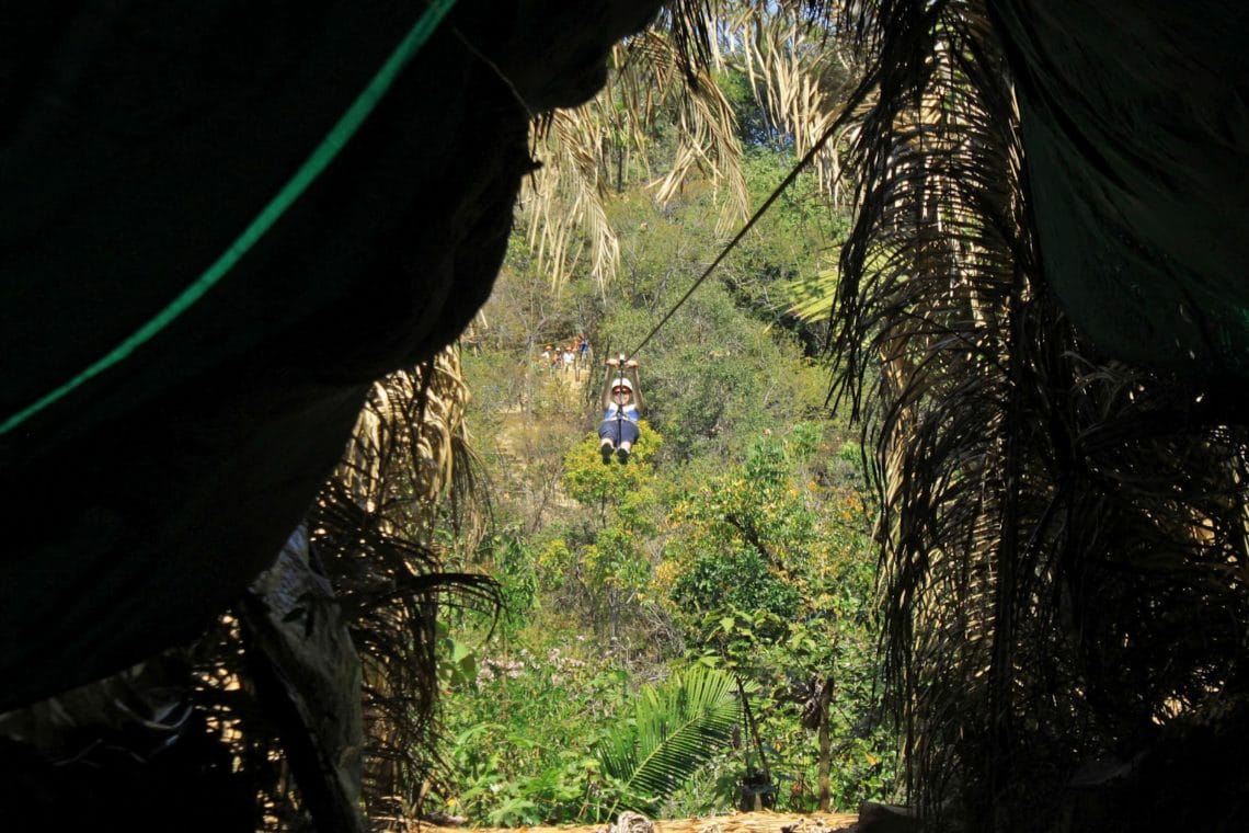 Ziplining through Mexico. Zip-lining in Puerta Vallarta Mexico