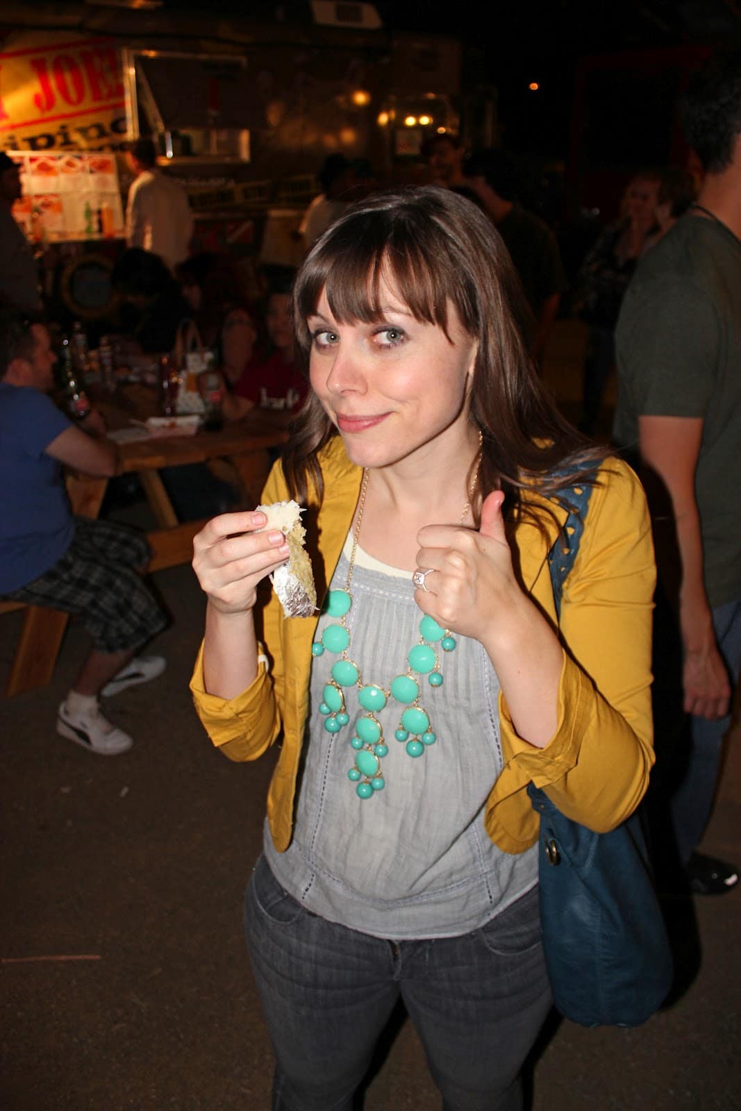 Eating a Tammie Coe cookie at First Friday in Downtown Phoenix. 