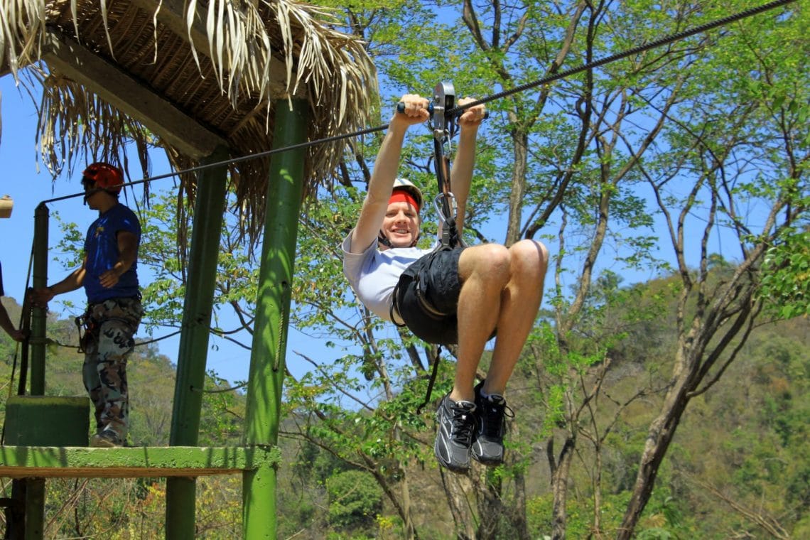 Zip-lining in Puerta Vallarta Mexico