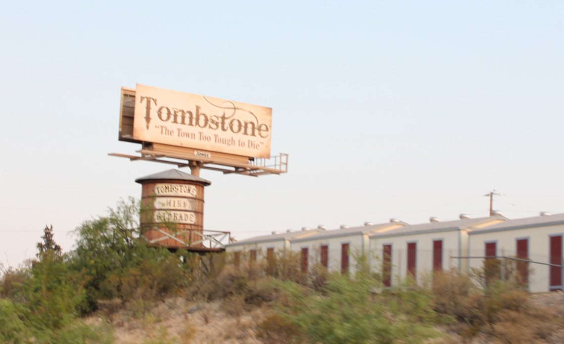 Tombstone Arizona town sign. 