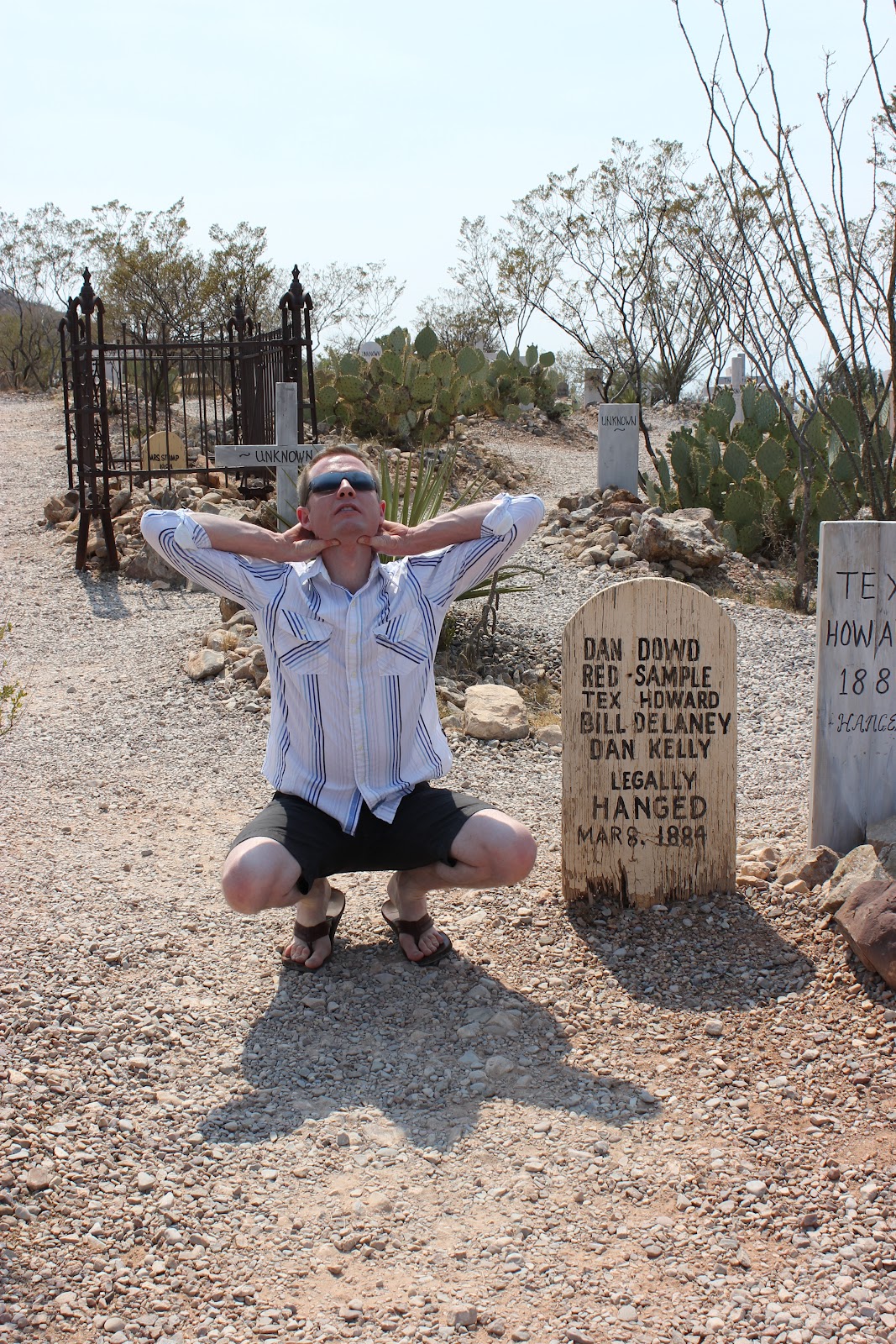 Boothill Graveyard descriptive headstones in Tombstone Arizona. 