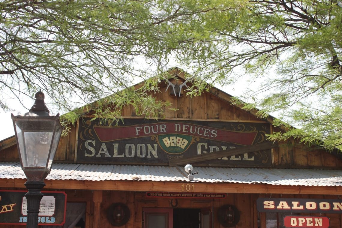 Tombstone Saloon sign.