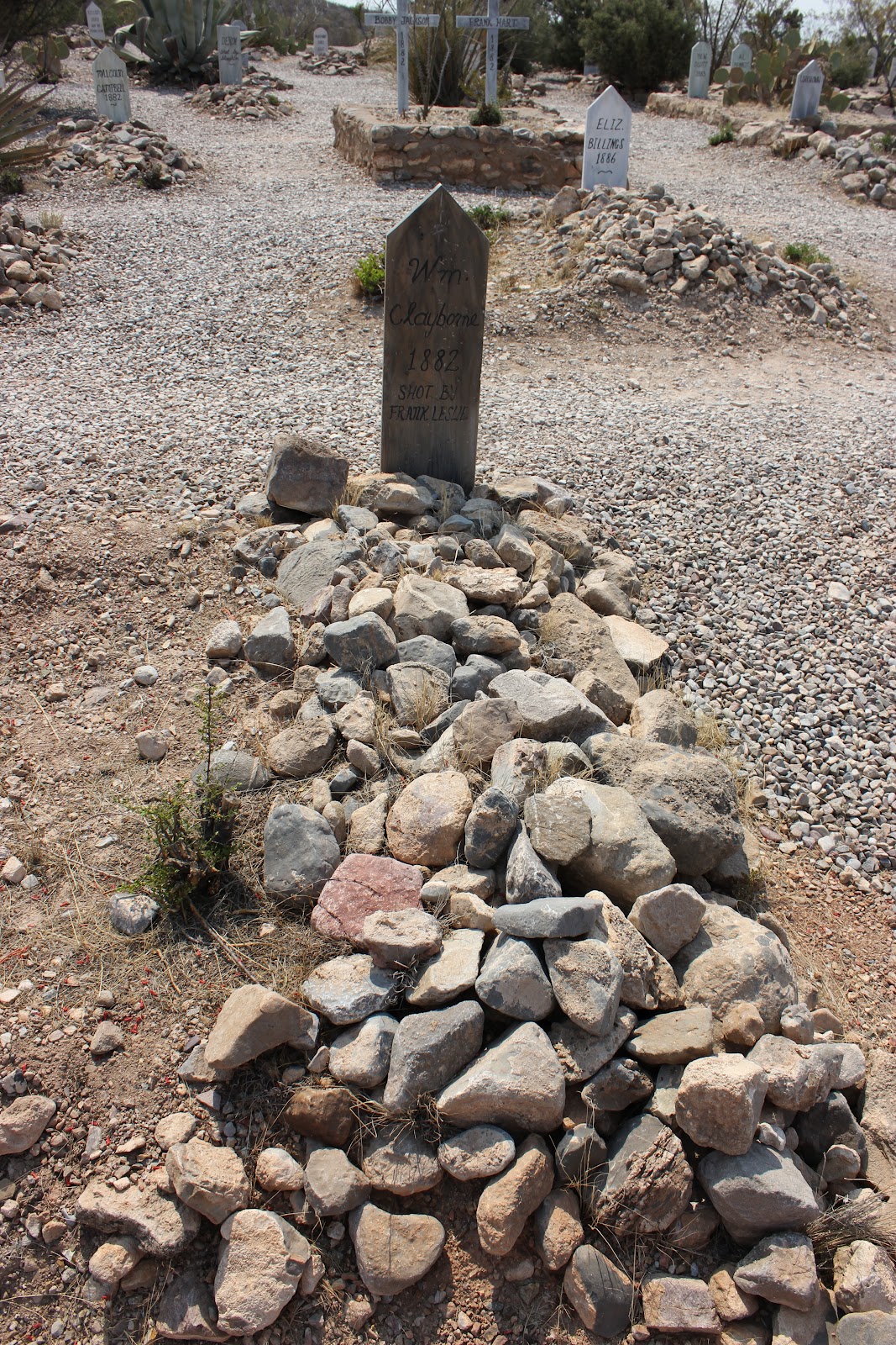 Tombstone cemetery historical site. 