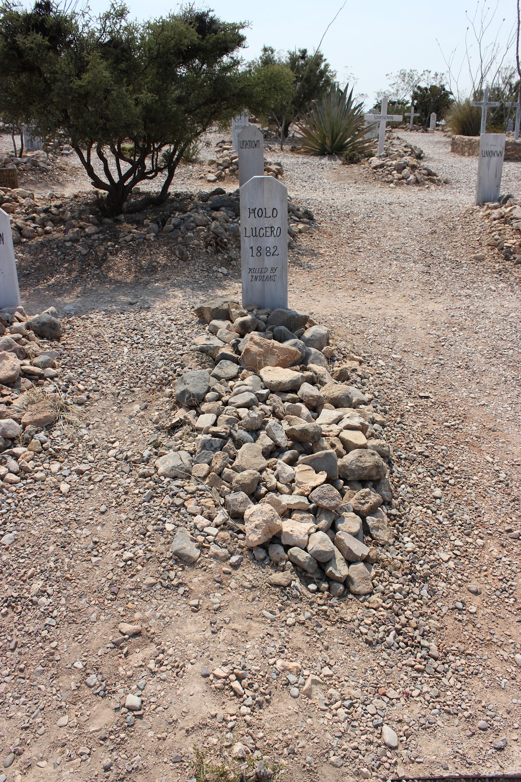 Boothill Graveyard plots in Tombstone Arizona. 