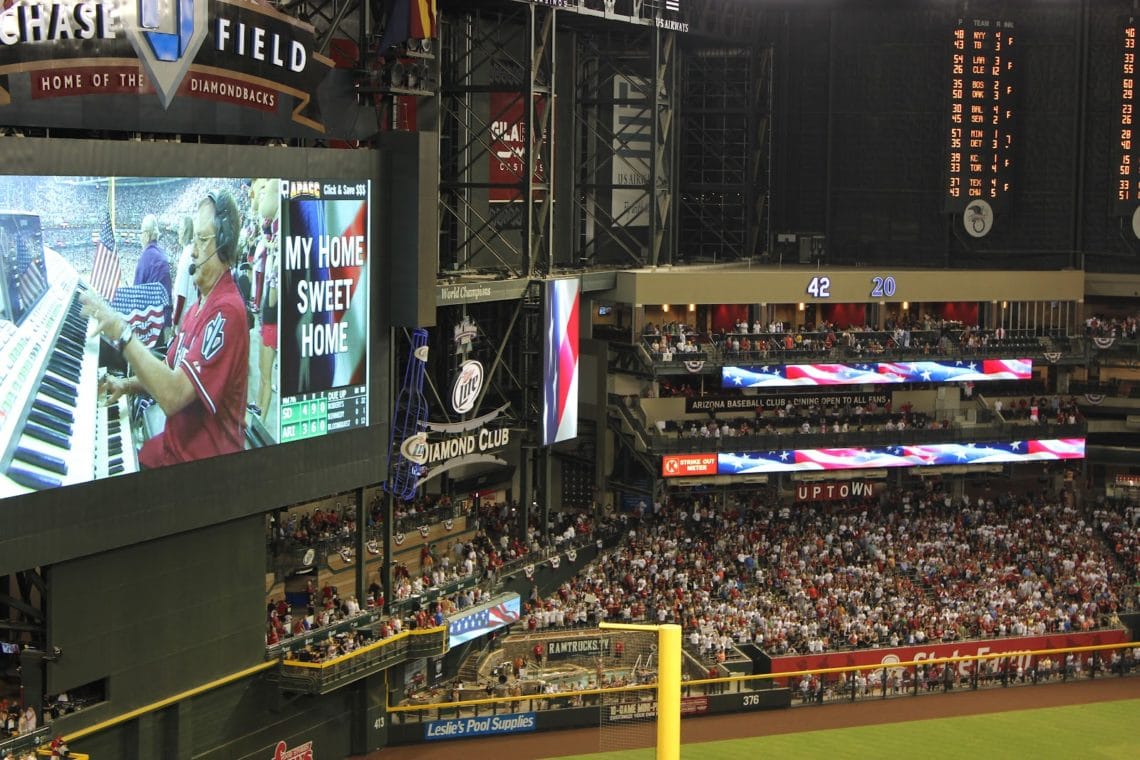 Diamondbacks stadium on the 4th of July. 