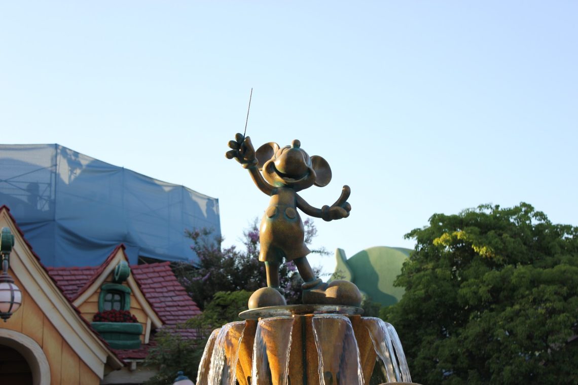 Mickey Mouse statue. 