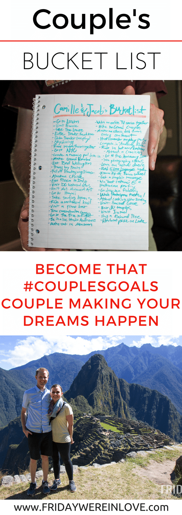Creating a Couple's Bucket List: Become that couples goals couple by planning your dreams and ways to make them happen | couple goals | couple goals bucket lists |couple goals relationships | couples goals