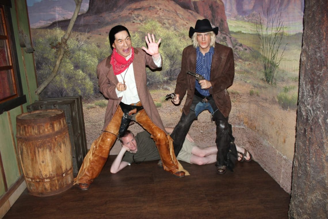 Visiting the Hollywood Wax Museum. 