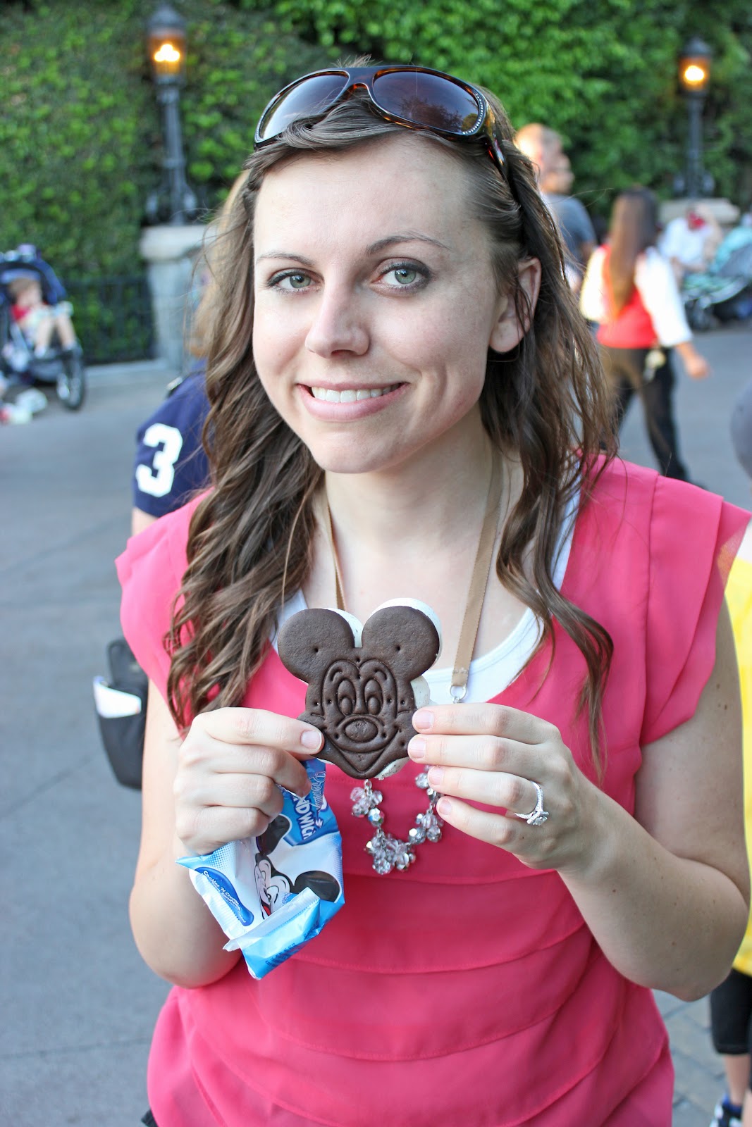 Mickey ice cream sandwich at Disneyland. 