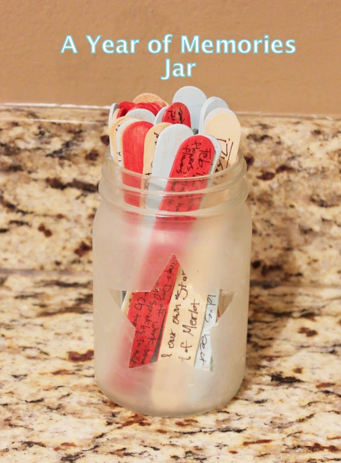 New Year\'s Memories Jar. 