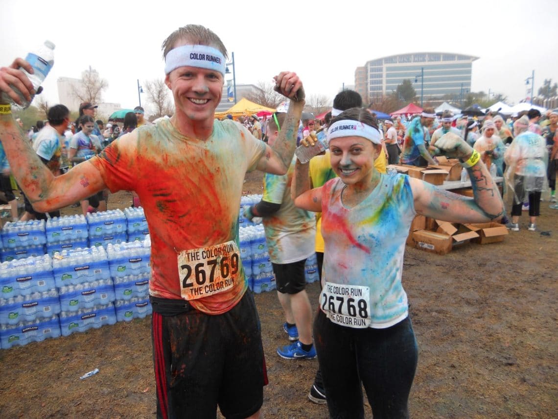 The color run date- a fun active date idea! 