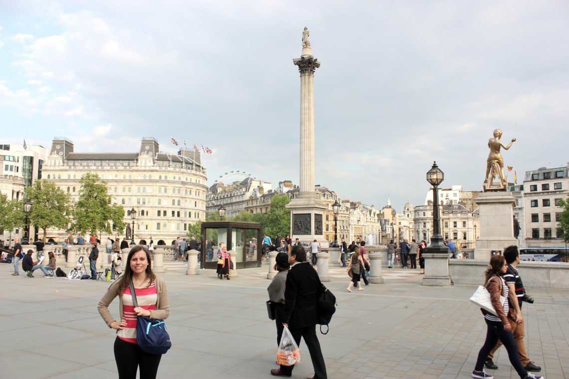 London England Trafalgar Square. 