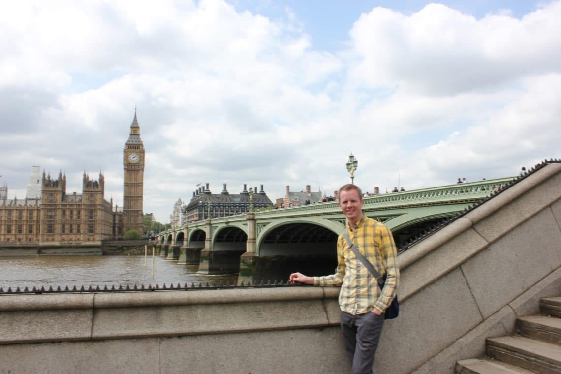 Visiting Big Ben and Parliament. 