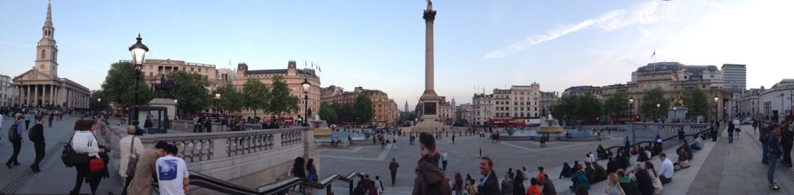 London England Trafalgar Square. 