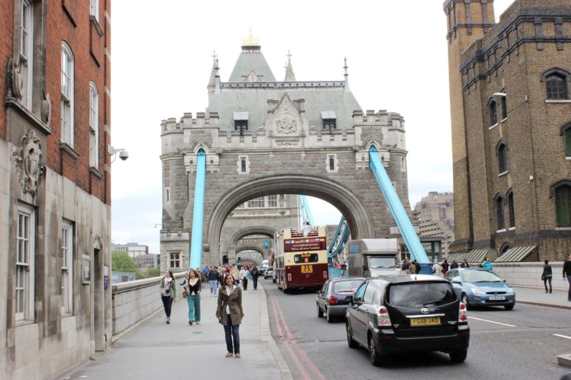 Walking tour of the Tower Bridge London. 