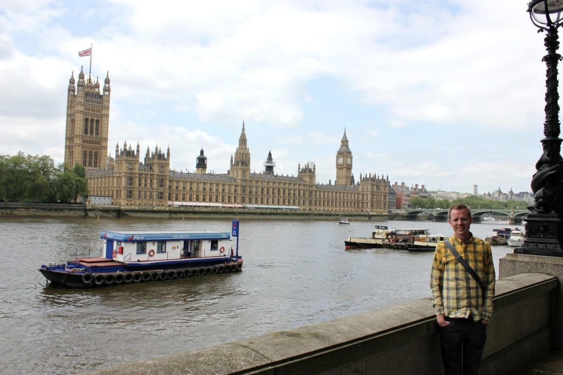 Visiting Big Ben and Parliament. 