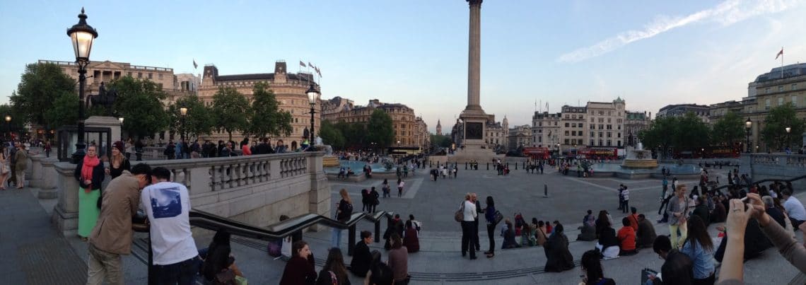 London England Trafalgar Square. 