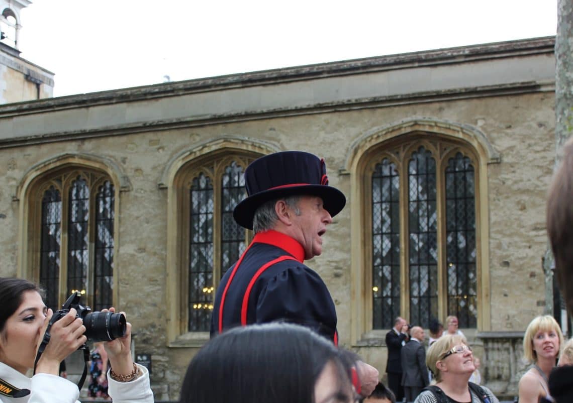 Beefeater Tour Guide at The London Tower. 