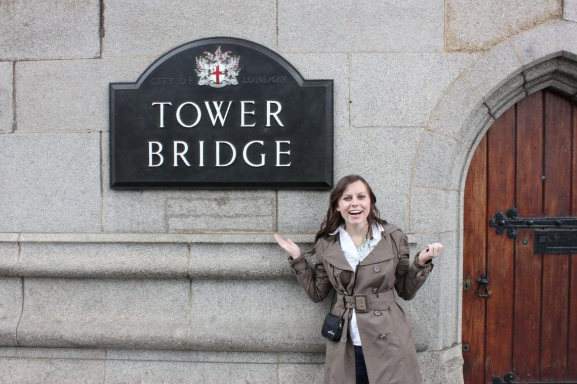 Walking tour of the Tower Bridge London. 