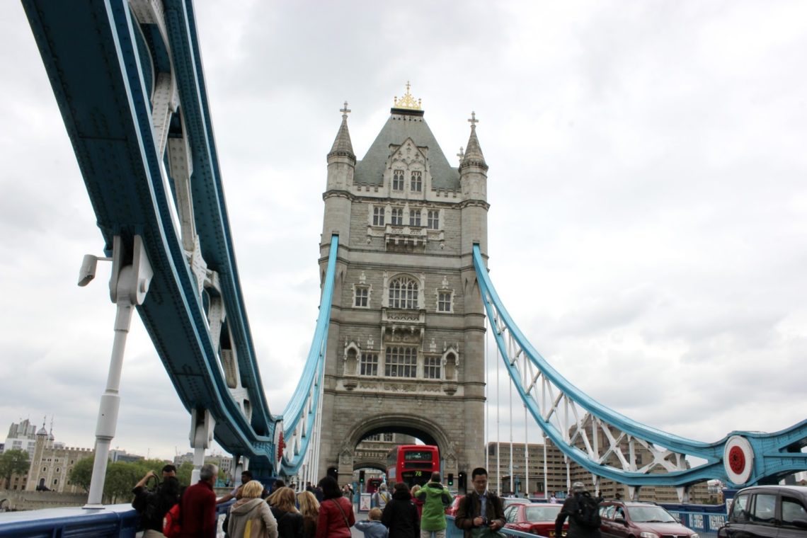 Walking tour of the Tower Bridge London. 