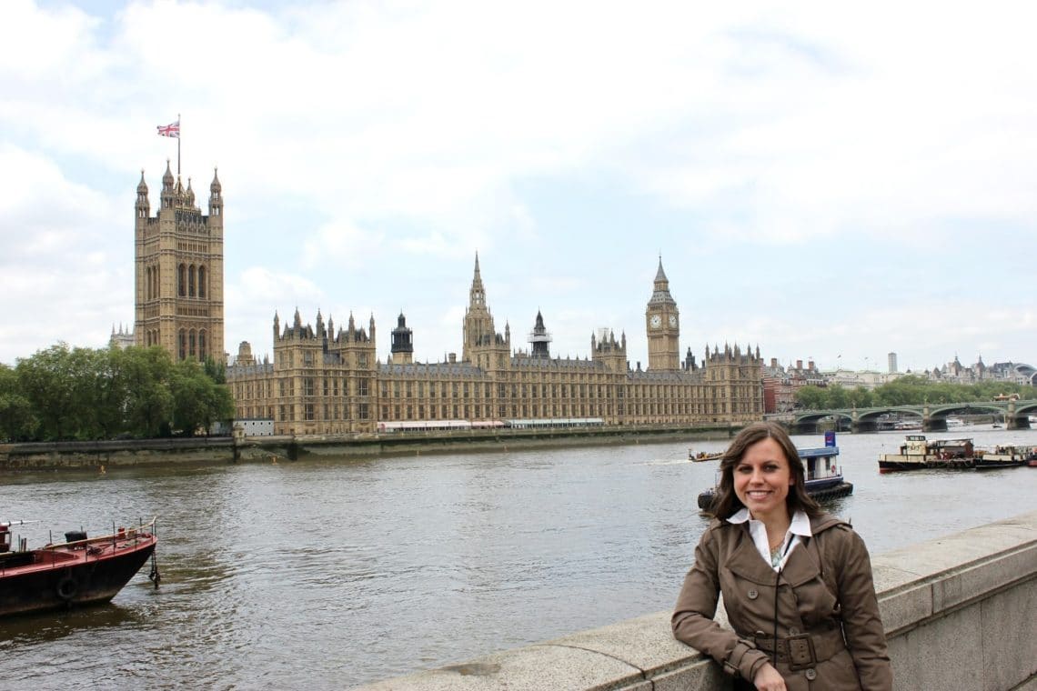 Visiting Big Ben and Parliament. 