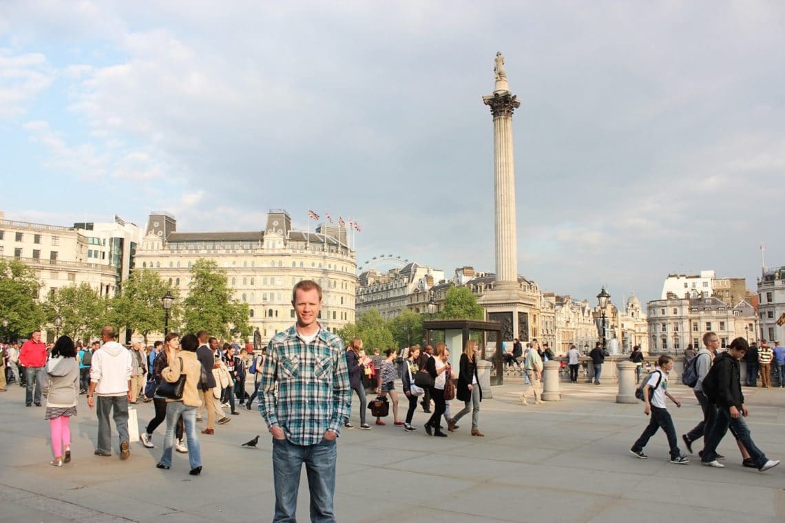 London England Trafalgar Square. 