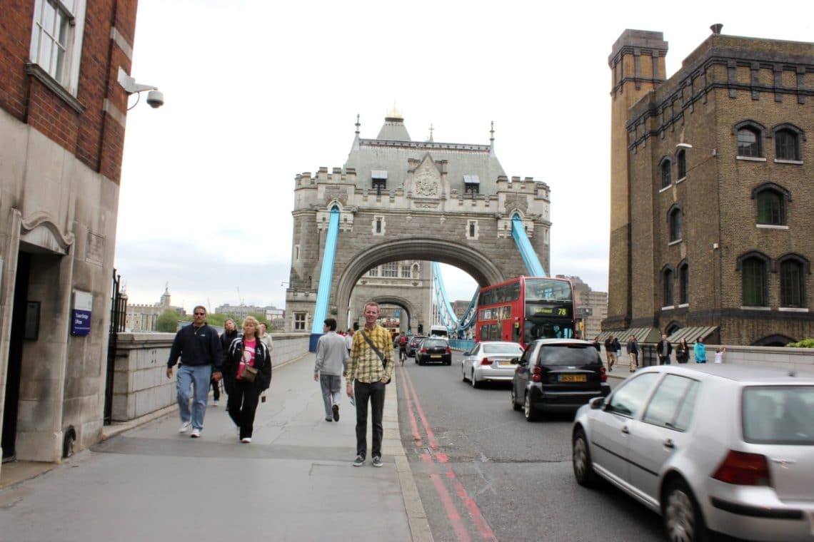 Walking tour of the Tower Bridge London. 