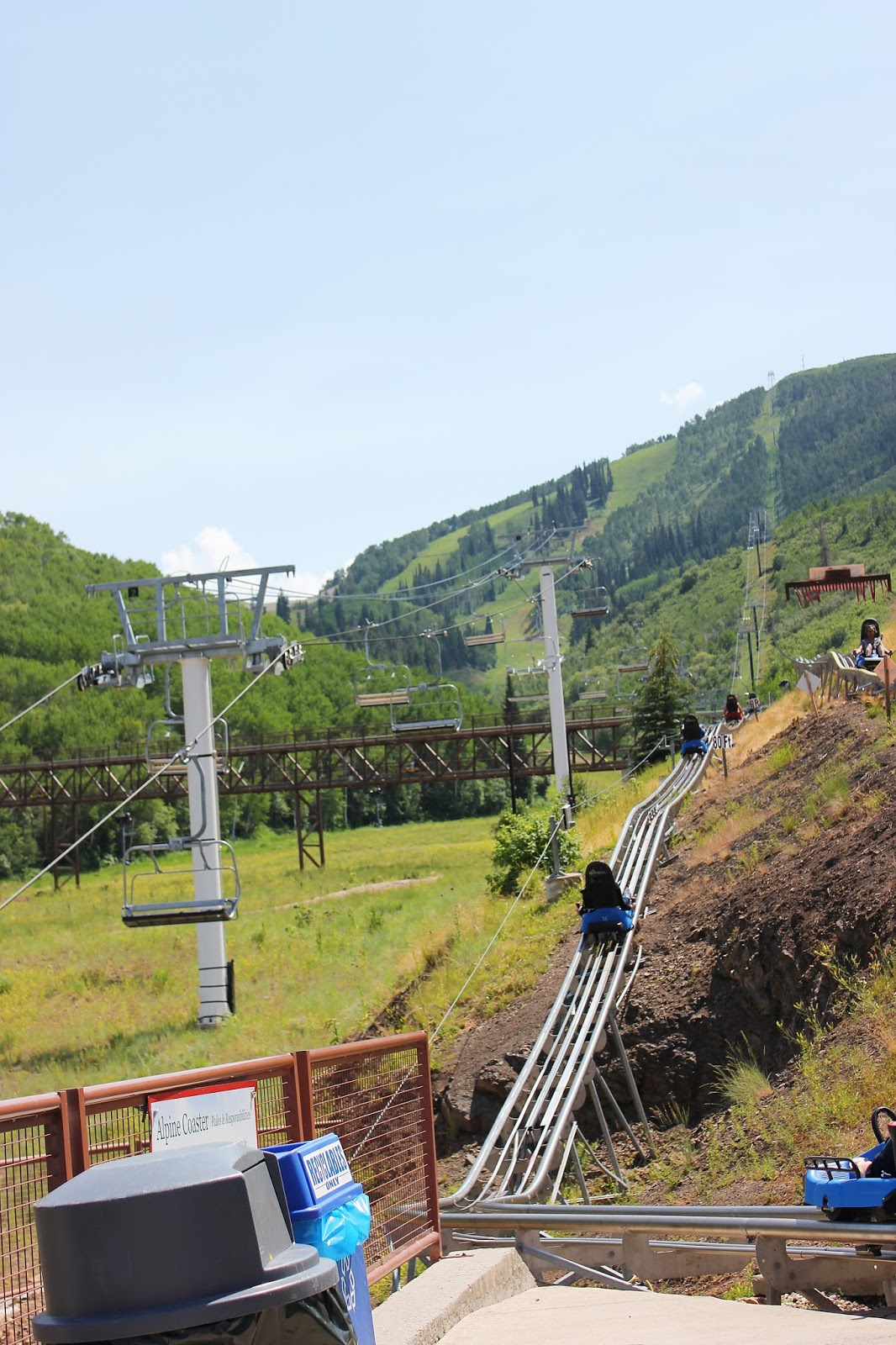 The Alpine Coaster Park City track. 