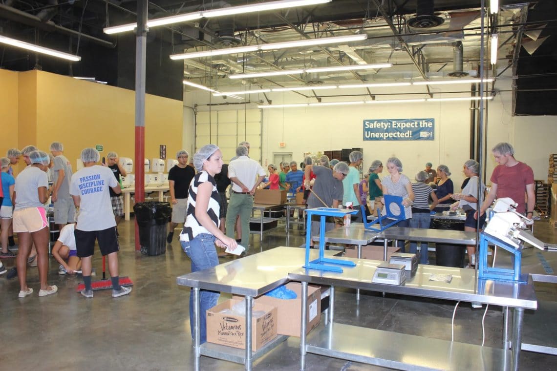 Feed my starving children packing center. 