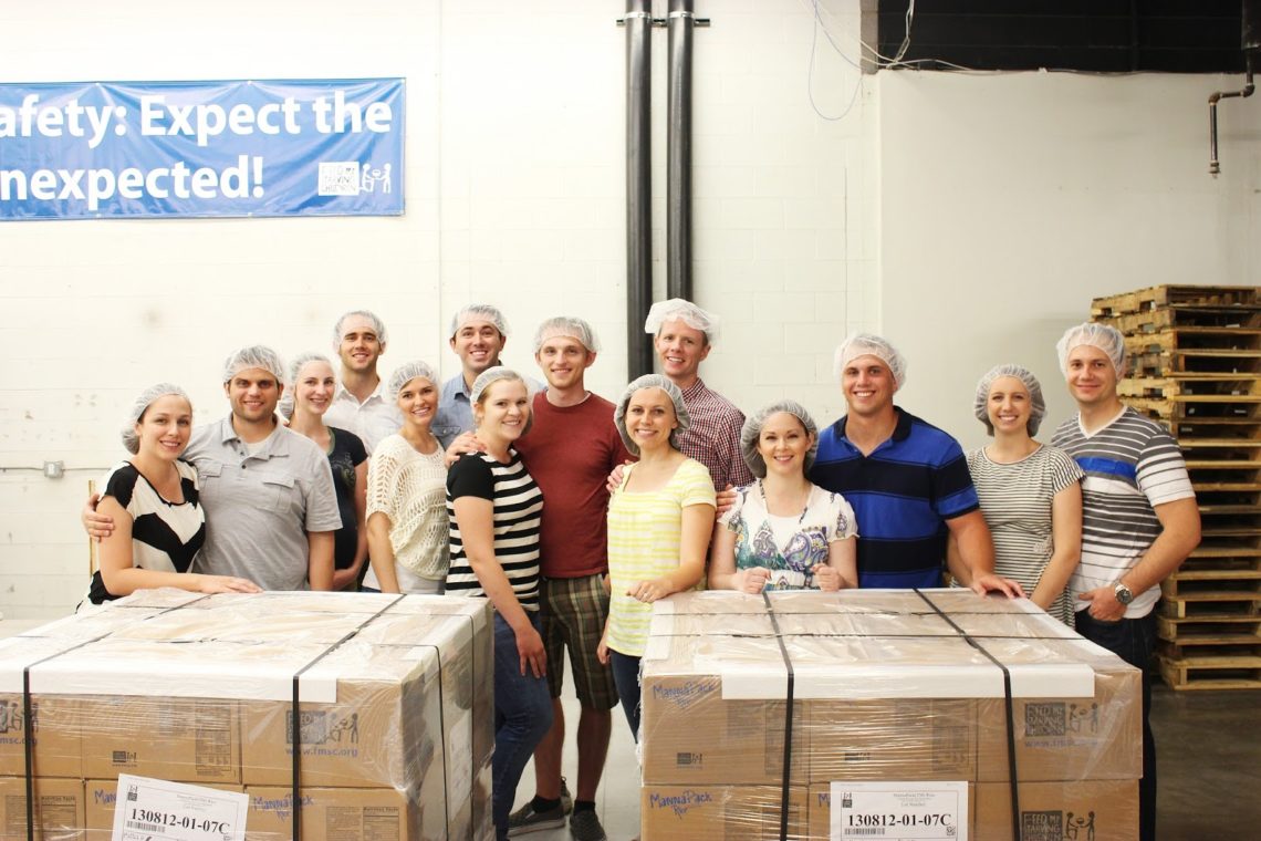 Group Date Feed my Starving Children volunteers. 