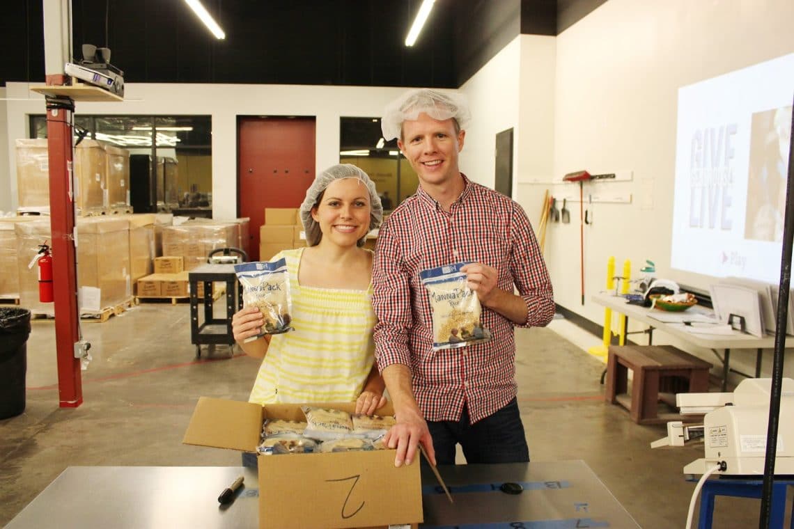 Creative Group Date Idea: Feed my Starving Children volunteers. 
