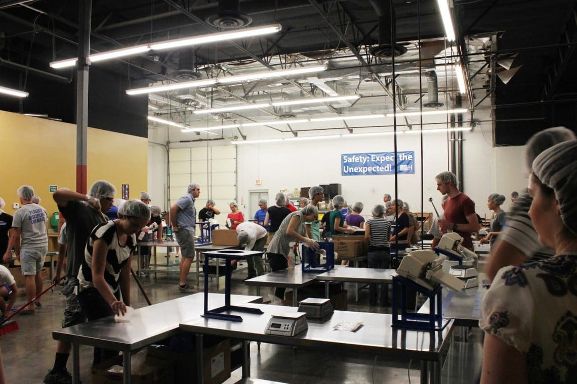 Feed my Starving Children volunteers. 