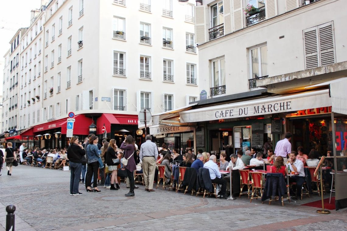 Rue Cler in Paris. 