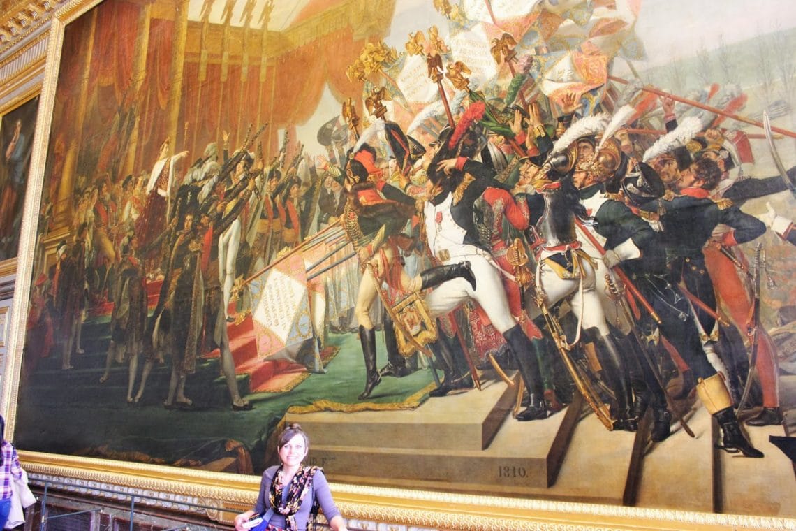 Room of mirrors in Versailles Palace in France. 