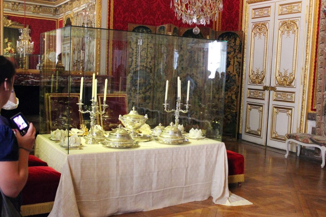 Room of mirrors in Versailles Palace in France. 