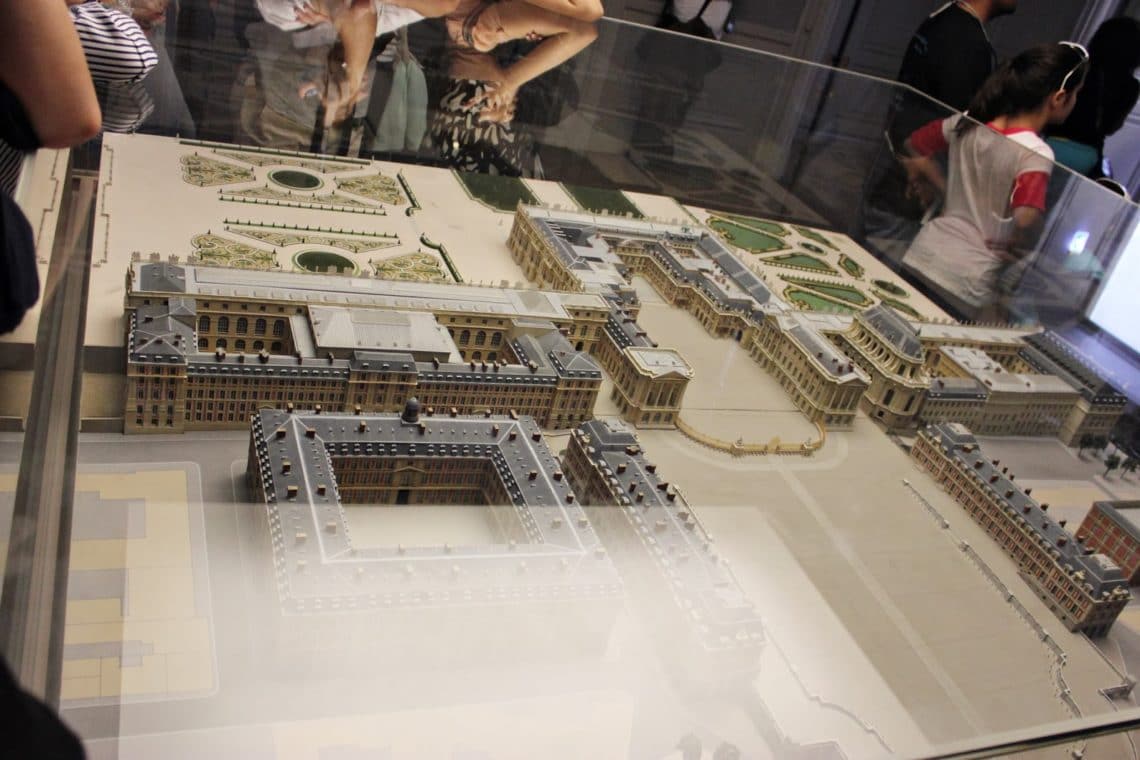 Model of Versailles Palace in France. 